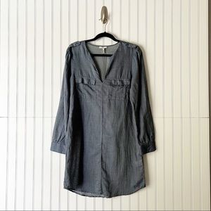 Joie Size XS Blue Chambray Tunic Shirt Dress